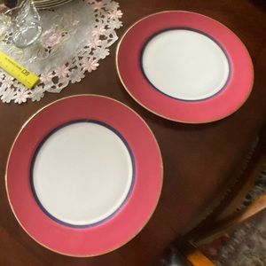 Vintage Mikasa LAD06 Grandeur Raspberry dinner plate set of two.